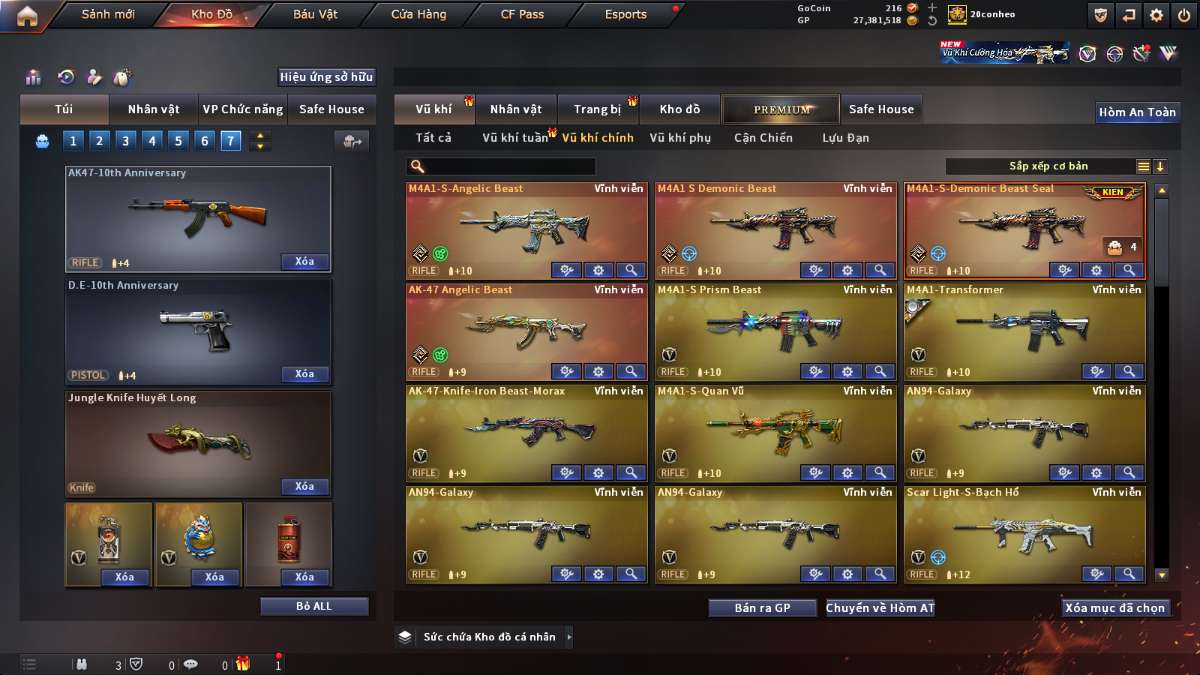 shop acc cf uy tin gia re